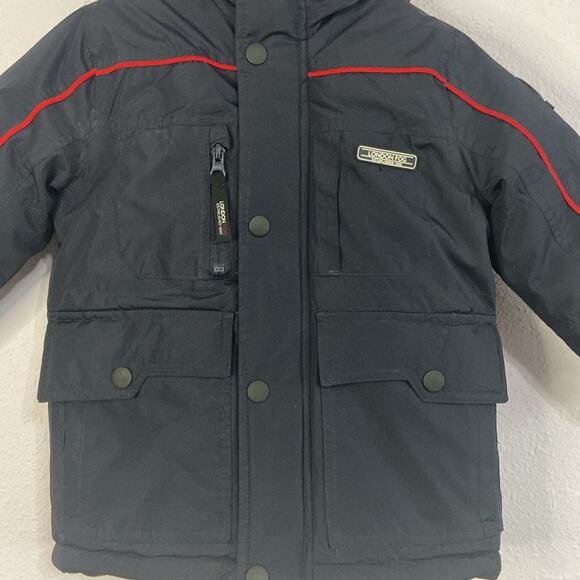 London Fog Kids Navy Sherpa Lined Hooded Winter Jacket Size 4 - Picture 3 of 13